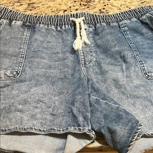 Maurices Light Blue Denim Shorts
